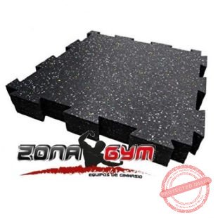 Piso Puzzle de Caucho con Lunares | 10-20mm | ZonaGym