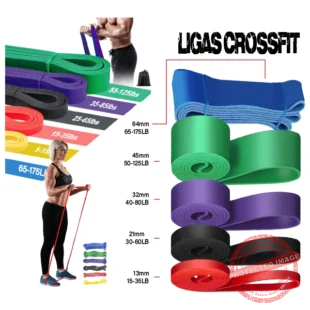 Set de Bandas de Asistencia y Potencia | Ligas de Resistencia para CrossFit 5 Niveles