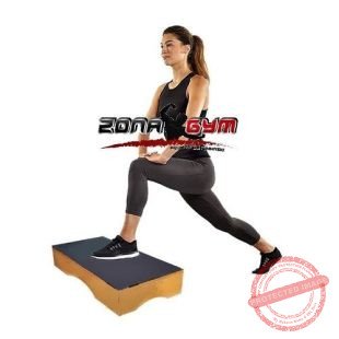 Step de Madera para Entrenamiento | Plataforma Antideslizante | 15cm y 10cm de Alto | ZonaGym